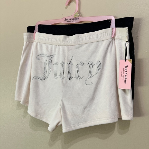 Juicy Couture Women's Classic Velour Short 2pc with Back Bling XL - Picture 2 of 4